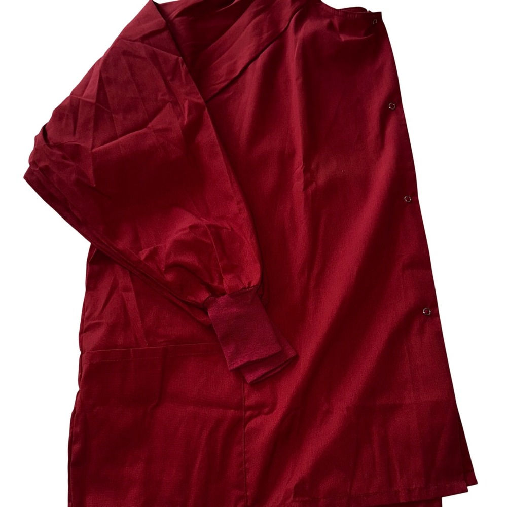 Fashion Seal Healthcare Red Snap Front Scrub Jacket 5XL PR08140-045 Long Sleeve